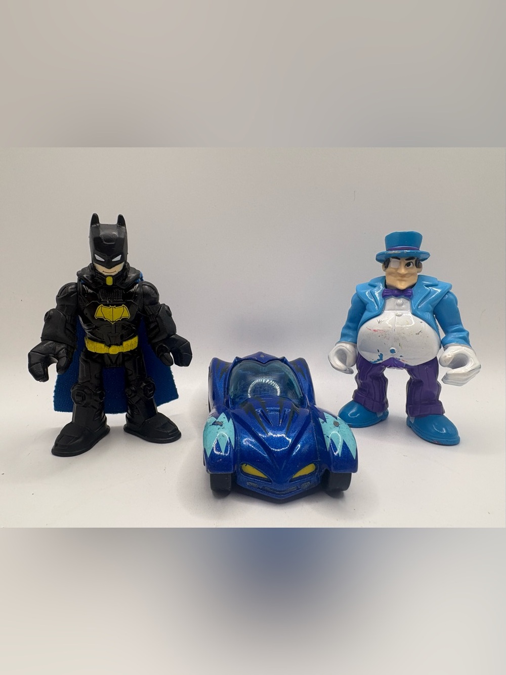 2016 Vintage DC Super Friends Batman Penguin Batmobile Mattel Toy Discontinued